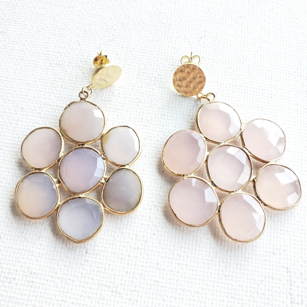 Rose quartz earrings
